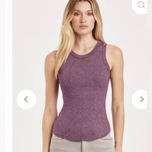 Another Love Shimmering Purple Tank Top